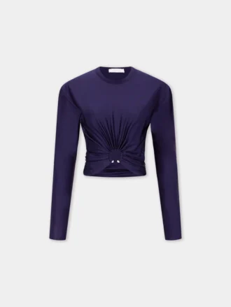 Crop top met piercingdetail