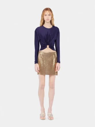 Crop top met piercingdetail