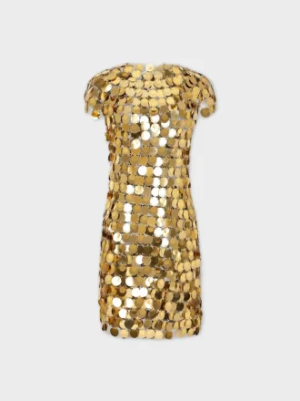 De iconische gouden Sparkle disc-jurk