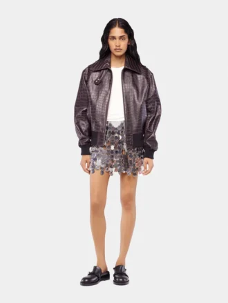 De zilveren glitter schijfjes rok