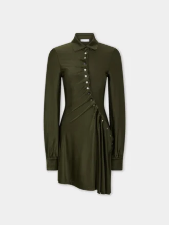 Gedrapeerde mini-jurk van jersey