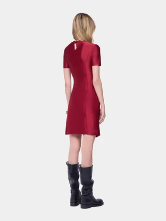 Gedrapeerde mini-jurk van jersey