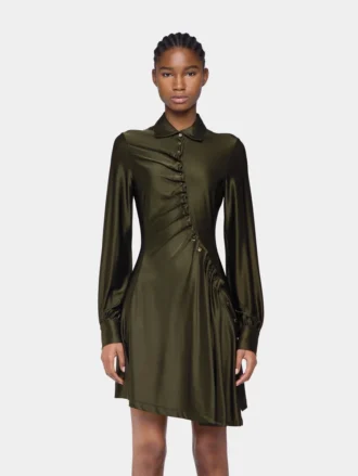 Gedrapeerde mini-jurk van jersey