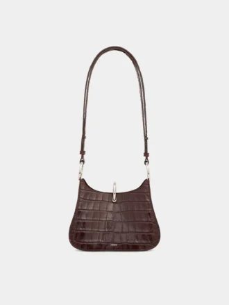 Kleine leren tas met ring