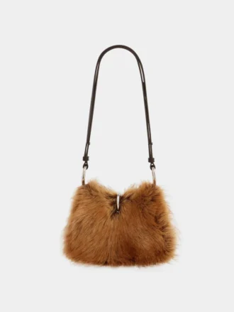 Kleine leren tas met ring