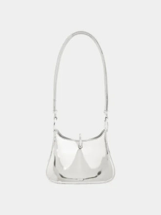 Kleine leren tas met ring