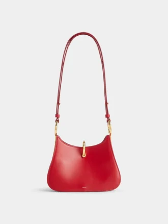Kleine leren tas met ring
