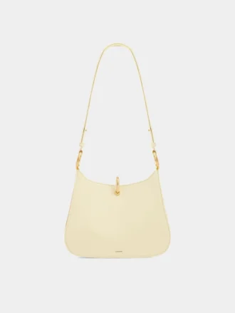 Kleine leren tas met ring