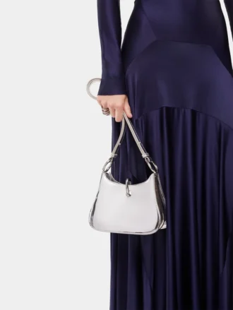 Kleine leren tas met ring