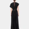Lange jurk met gerimpelde details