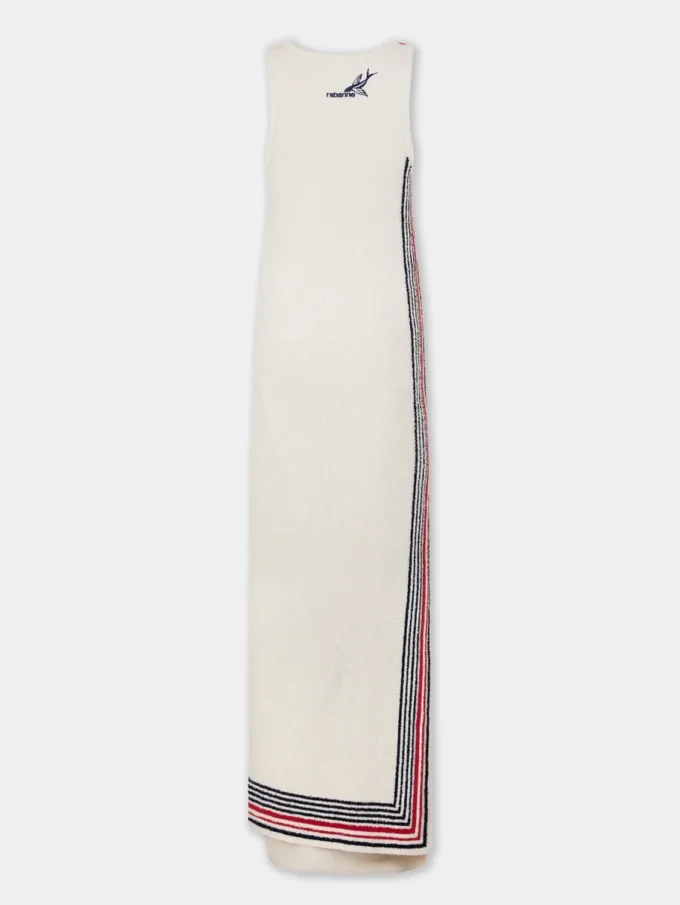 Lange jurk van badstof jersey