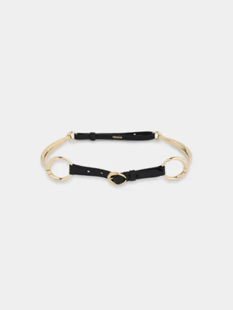 Leren riem met ring