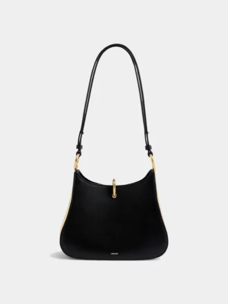 Leren tas met middelgrote ringen