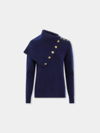 Navy trui van wol