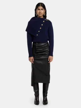 Navy trui van wol
