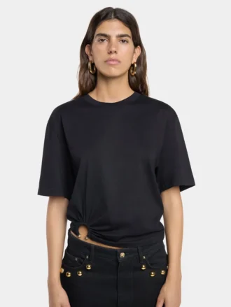 Oversized T-shirt met piercing