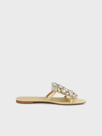 Platte sandalen met strass