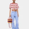 Raffia bucket bag