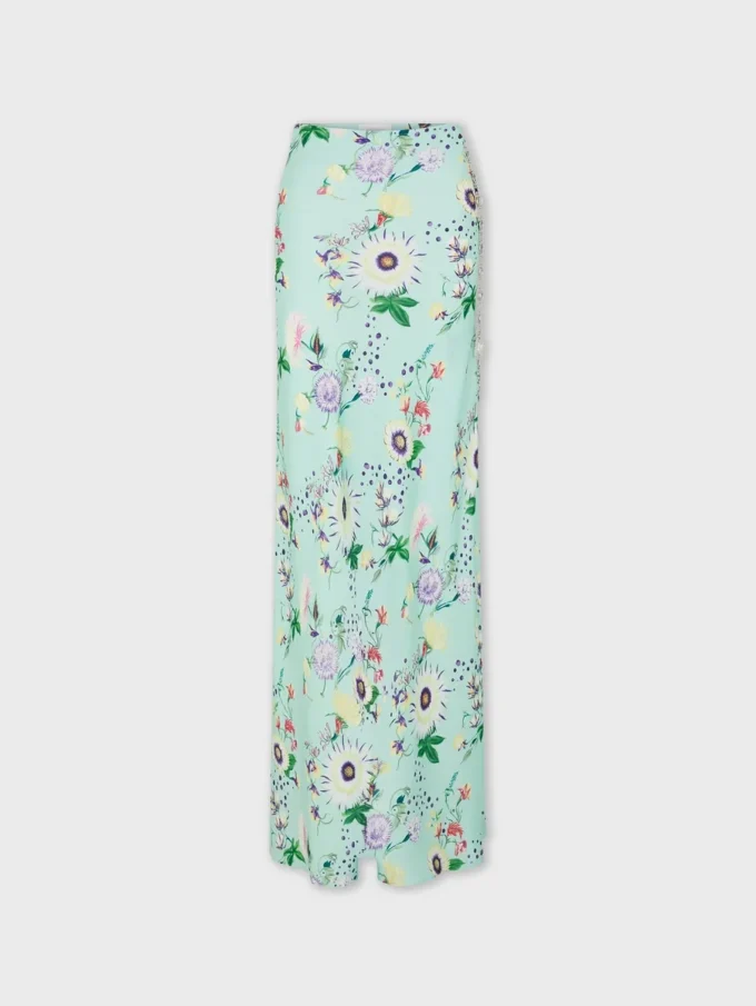 Rok met bloemenpatroon en kettingdetails