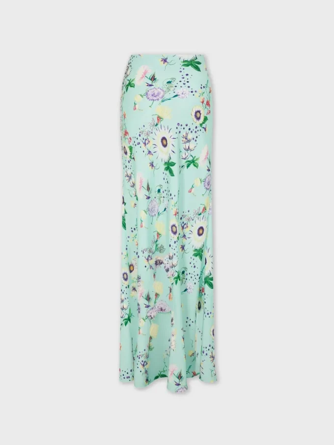 Rok met bloemenpatroon en kettingdetails