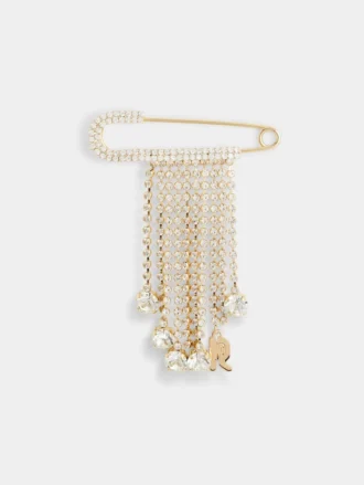 Speldbedeltje met strass